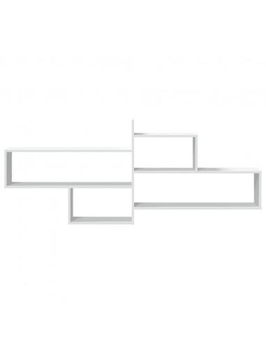 Mensola a Parete Bianca 167,5x18x68 cm in Truciolato