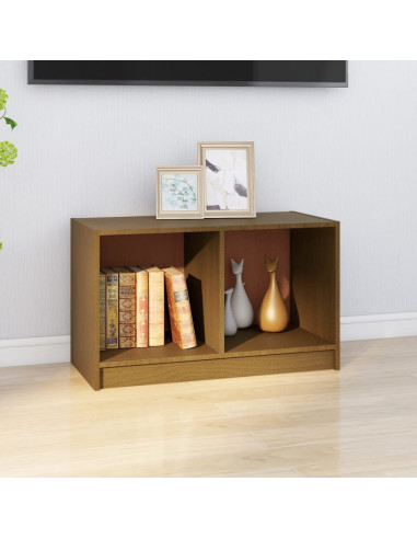 Mobile Porta TV Marrone Miele 70x33x42 cm in Legno di Pino