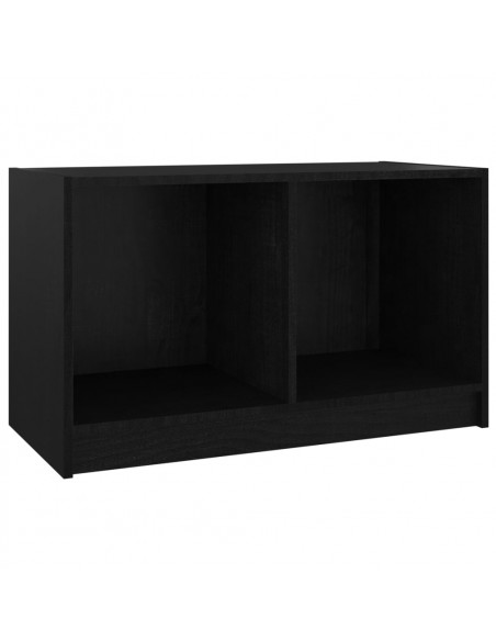 Mobile Porta TV Nero 70x33x42 cm in Legno Massello di Pino