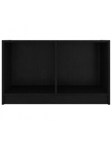 Mobile Porta TV Nero 70x33x42 cm in Legno Massello di Pino