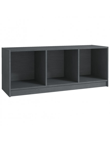 Mobile Porta TV Grigio 104x33x41 cm in Legno Massello di Pino