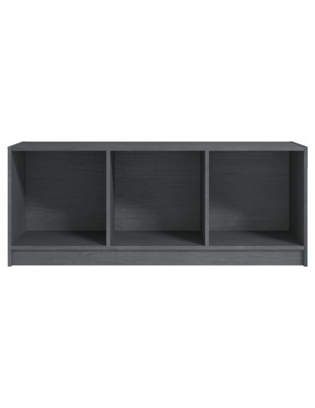 Mobile Porta TV Grigio 104x33x41 cm in Legno Massello di Pino