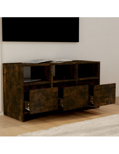 Mobile Porta TV Rovere Fumo 102x37,5x52,5 cm in Truciolato