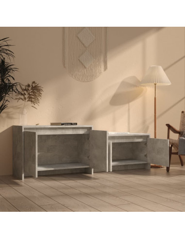 Mobile TV Grigio Cemento 146,5x35x50 cm in Truciolato