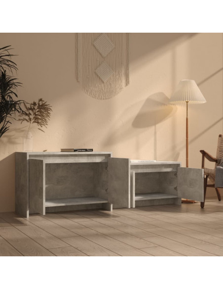 Mobile TV Grigio Cemento 146,5x35x50 cm in Truciolato