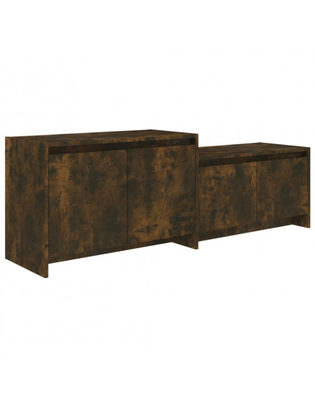 Mobile TV Rovere Fumo 146,5x35x50 cm in Truciolato