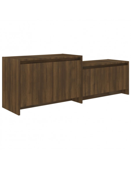 Mobile TV Rovere Marrone 146,5x35x50 cm in Truciolato