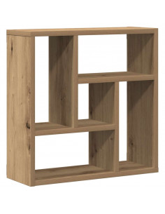 Scaffale a Parete Rovere Artigianale 45x16x45 cm in Truciolato 2