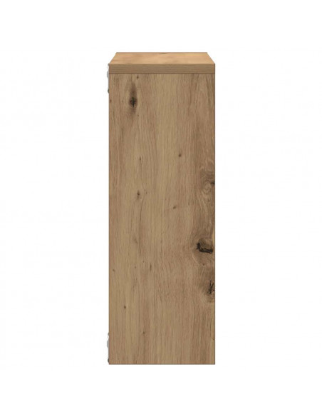 Scaffale a Parete Rovere Artigianale 45x16x45 cm in Truciolato