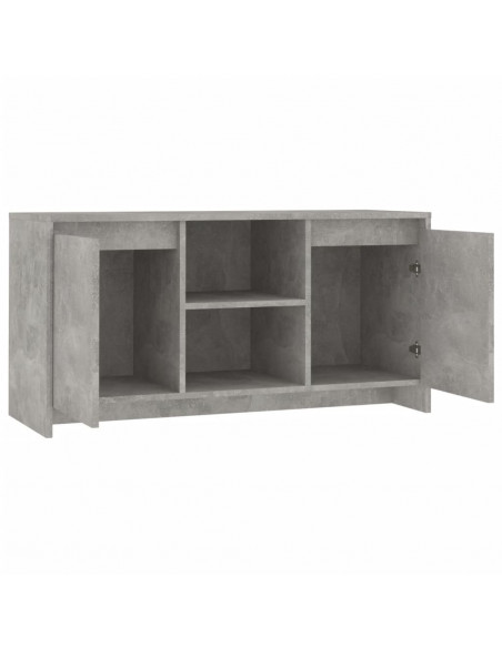 Mobile Porta TV Grigio Cemento 102x37,5x52,5 cm in Truciolato