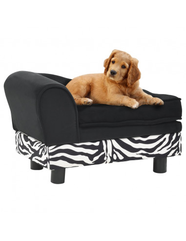 Divano per Cani Nero 57x34x36 cm in Peluche