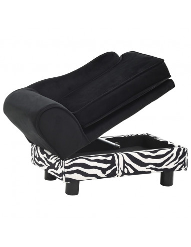 Divano per Cani Nero 57x34x36 cm in Peluche