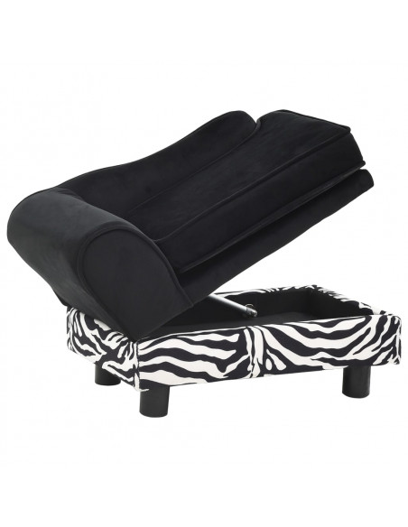 Divano per Cani Nero 57x34x36 cm in Peluche