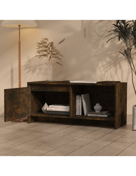 Mobile Porta TV Rovere Fumo 90x35x40 cm in Truciolato