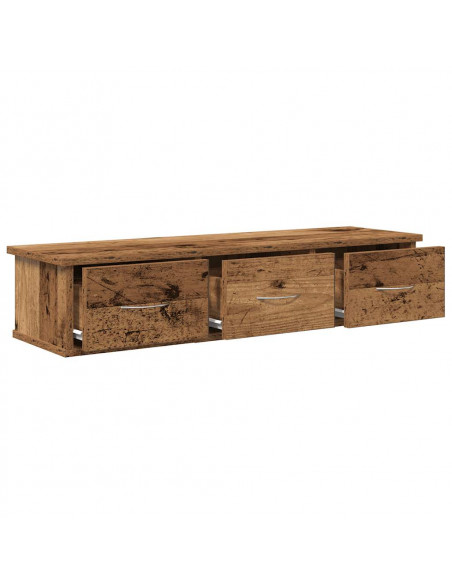 Mobile a Parete Legno Antico 88x26x18,5 cm in Truciolato