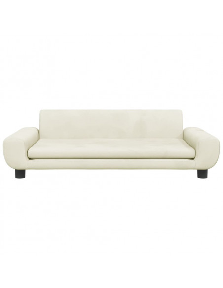 Lettino per Cani Crema 100x54x33 cm in Velluto