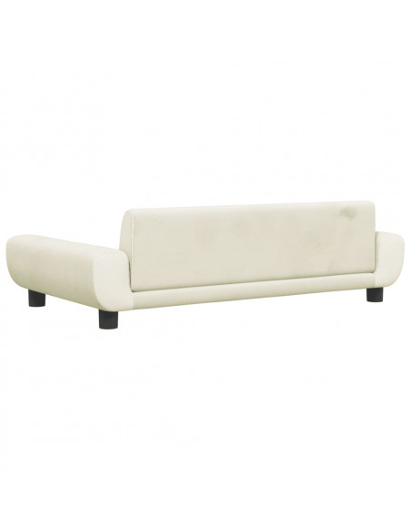 Lettino per Cani Crema 100x54x33 cm in Velluto