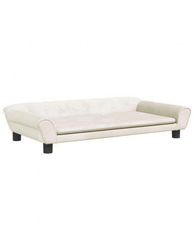 Lettino per Cani Crema 100x50x21 cm in Velluto