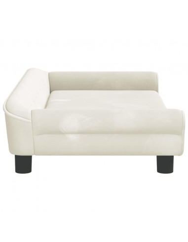 Lettino per Cani Crema 100x50x21 cm in Velluto