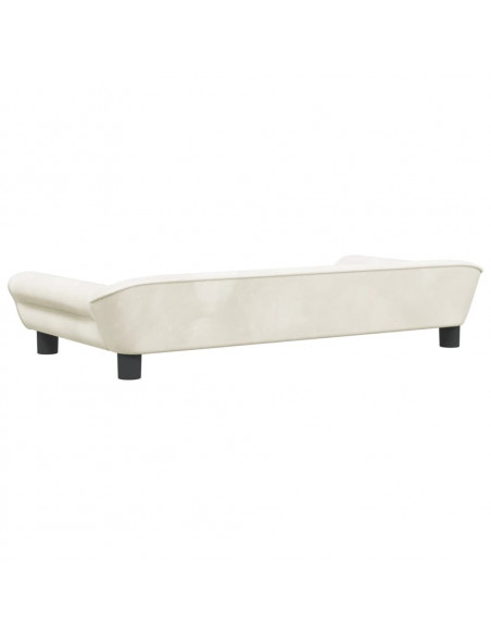 Lettino per Cani Crema 100x50x21 cm in Velluto