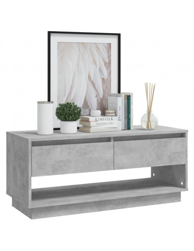 Mobile TV Grigio Cemento 102x41x44 cm in Truciolato