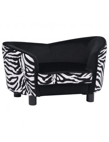 Divano per Cani Nero 68x38x38 cm in Peluche