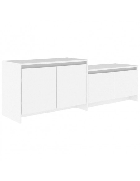Mobile TV Bianco 146,5x35x50 cm in Truciolato