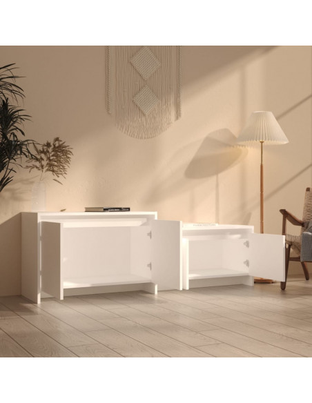 Mobile TV Bianco 146,5x35x50 cm in Truciolato