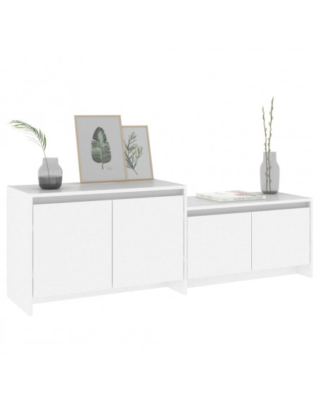 Mobile TV Bianco 146,5x35x50 cm in Truciolato