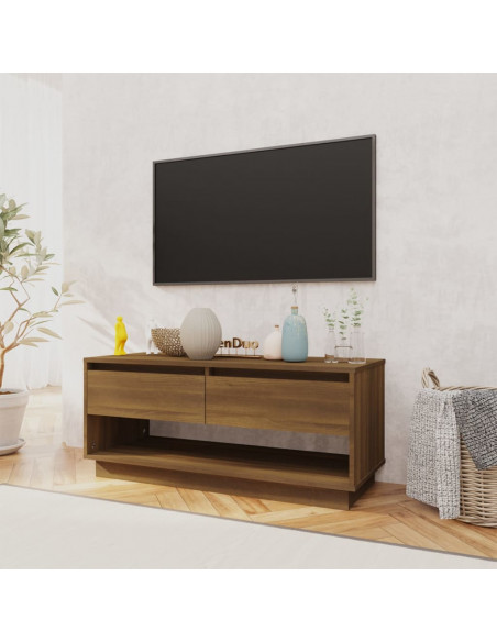 Mobile TV Rovere Marrone 102x41x44 cm in Truciolato