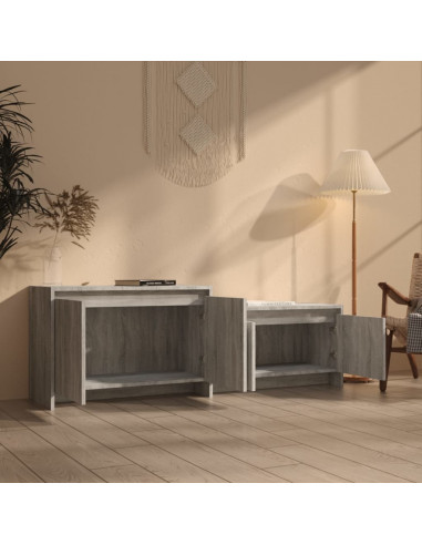 Mobile TV Grigio Sonoma 146,5x35x50 cm in Truciolato