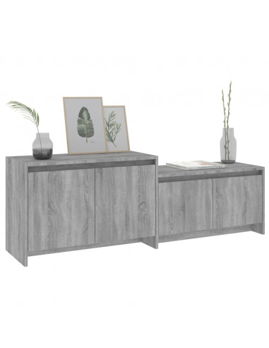 Mobile TV Grigio Sonoma 146,5x35x50 cm in Truciolato