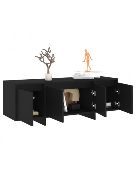 Mobile TV Nero 120x30x40,5 cm in Truciolato
