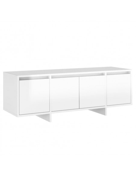 Mobile TV Bianco Lucido 120x30x40,5 cm in Truciolato