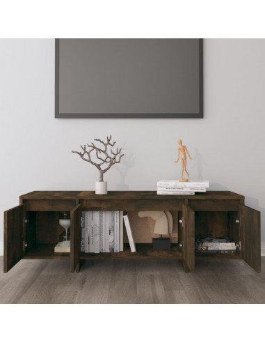 Mobile Porta TV Rovere Fumo 120x30x40,5 cm in Truciolato