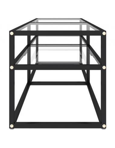 Mobile Porta TV Trasparente 140x40x40,5 cm in Vetro Temperato