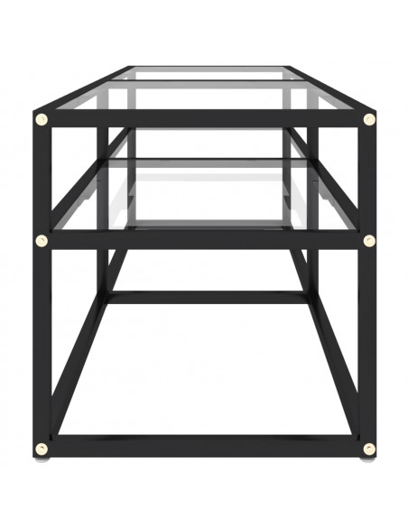 Mobile Porta TV Trasparente 140x40x40,5 cm in Vetro Temperato