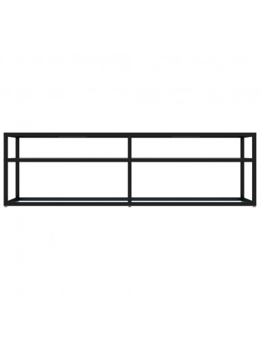 Mobile Porta TV Marmo Bianco 140x40x40,5 cm in Vetro Temperato