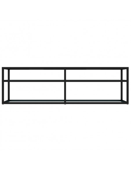 Mobile Porta TV Marmo Bianco 140x40x40,5 cm in Vetro Temperato