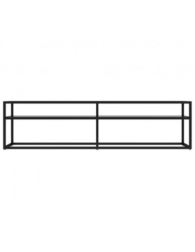 Mobile Porta TV Trasparente 160x40x40,5 cm in Vetro Temperato