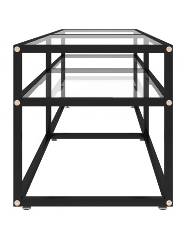 Mobile Porta TV Trasparente 160x40x40,5 cm in Vetro Temperato
