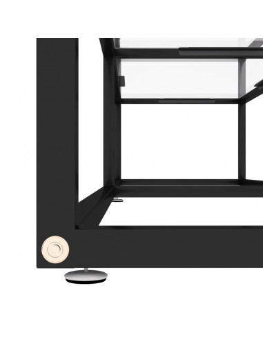 Mobile Porta TV Trasparente 160x40x40,5 cm in Vetro Temperato