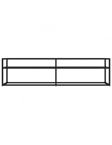 Mobile Porta TV Nero 160x40x40,5 cm in Vetro Temperato