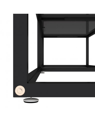 Mobile Porta TV Nero 160x40x40,5 cm in Vetro Temperato