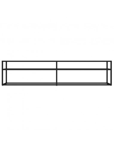 Mobile Porta TV Nero 180x40x40,5 cm in Vetro Temperato