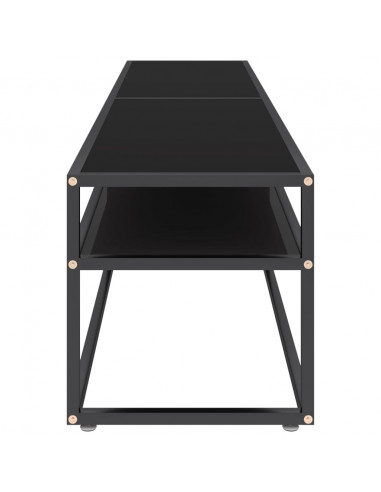 Mobile Porta TV Nero 180x40x40,5 cm in Vetro Temperato