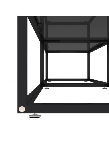 Mobile Porta TV Nero 180x40x40,5 cm in Vetro Temperato