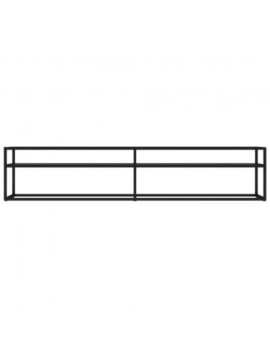 Mobile Porta TV Nero 200x40x40,5 cm in Vetro Temperato