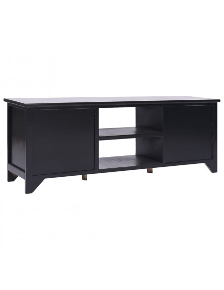 Mobile Porta TV Nero 108x30x40 cm in Legno di Paulownia
