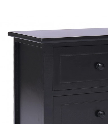 Mobile Porta TV Nero 108x30x40 cm in Legno di Paulownia